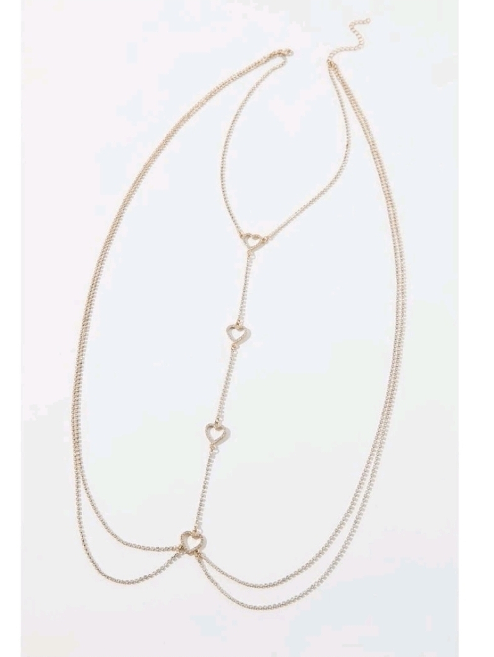 Urban Outfitters Rhinestone Gold Heart Body Jewelry New - Picture 4 of 8